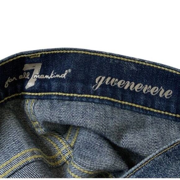 7 for All Mankind Gwenevere Jeans Women's Size 27 Stretch Medium Wash Bleu Denim - Picture 8 of 9